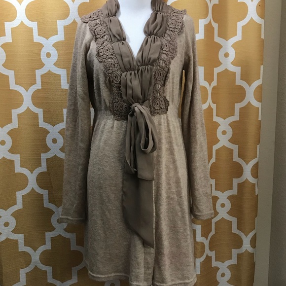 Altar'd State Sweaters - Alter’d State Long Sweater Coat with Ribbon Tie M